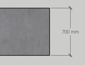 Betonarbeitsplatte 70 cm 1