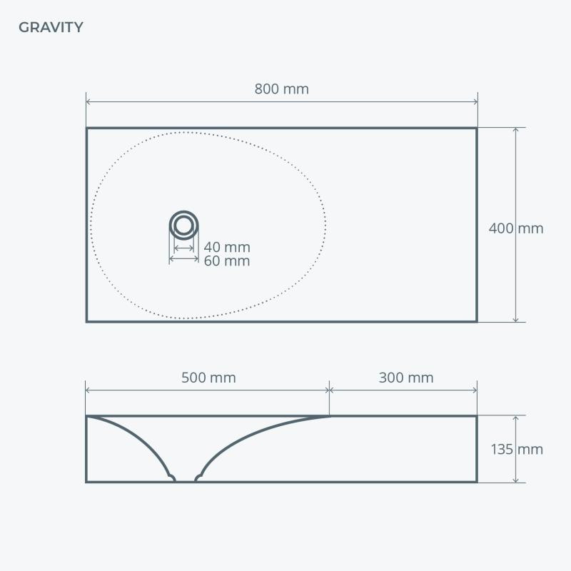 Aufsatzwaschbecken Gravity 1