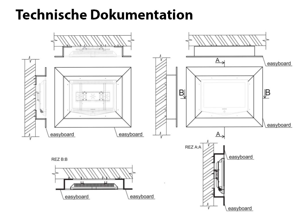 EasyBoard lem pre nepriame osvetlenie televizora