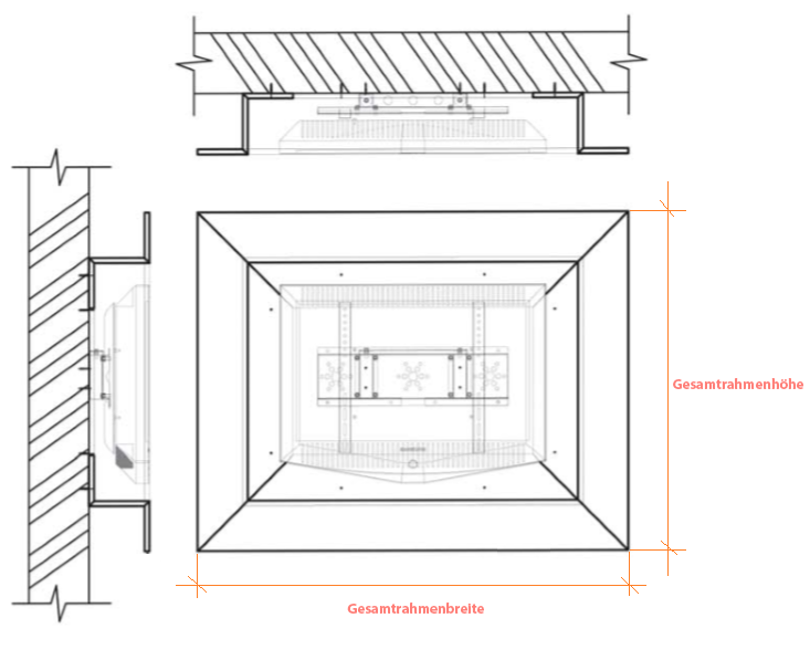 Rozmery sadrokartónového rámu televízora EasyBoard